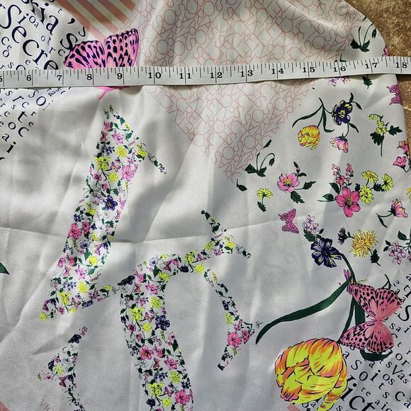 Victoria's Secret Small Hankerchief Patchwork Floral Butterfly Halter Chemise - Picture 11 of 12